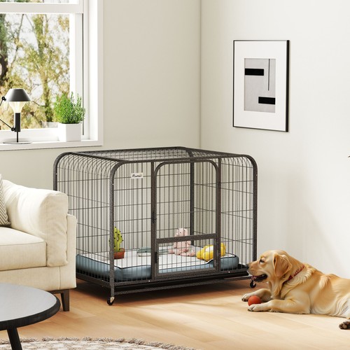 Heavy duty dog crate with - dog,