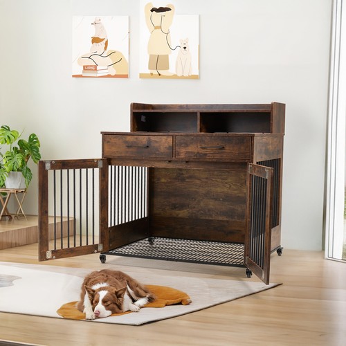 Large wooden dog crate pet - dog,