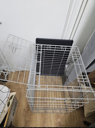 Large folding metal dog crate - folding,