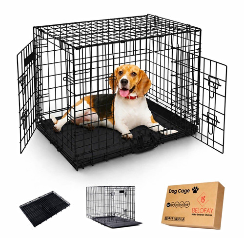 Dog crate cage - cage, metal