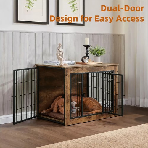 Wooden dog crate furniture - crate,