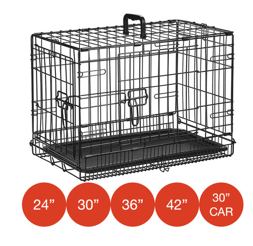 Folding metal dog cage - dog,