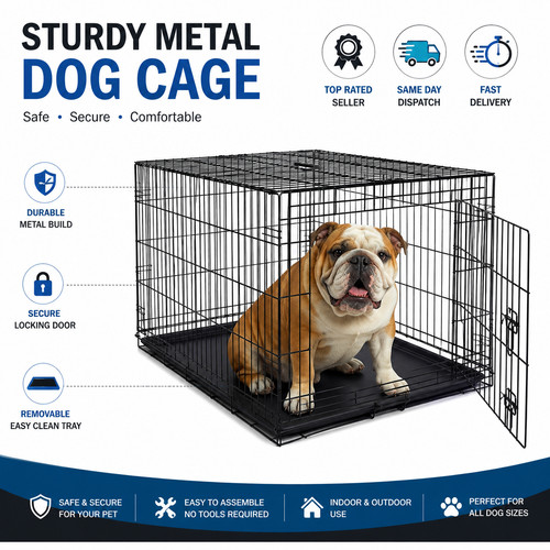 Dog cage puppy crate - puppy, metal
