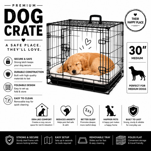 Medium dog crate - dog,