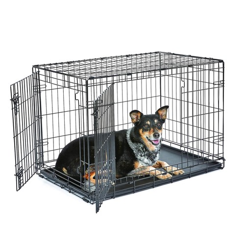 Foldable black dog cage pet - dog,