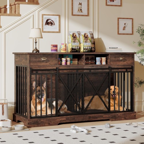 Double dog crate - 63'',
