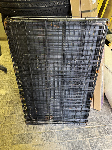 Folding steel wire dog crate - folding,